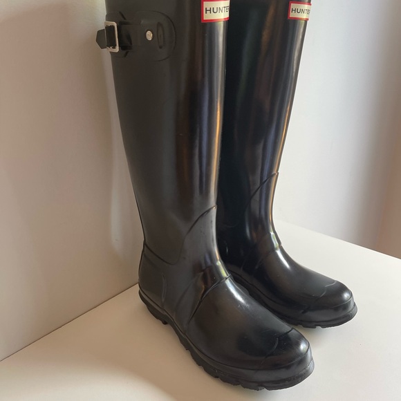 Women's HUNTER BOOTS Black Size 7 EUP 38 - Picture 3 of 11